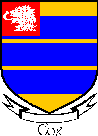 Cox family crest Cox family crest